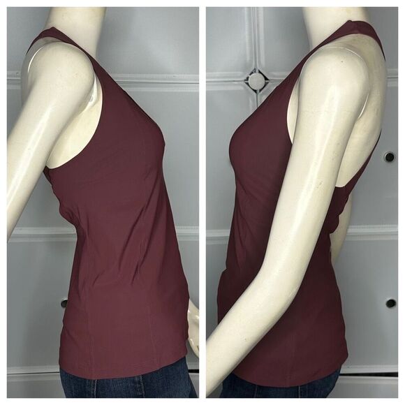 Lululemon Long Breath 2-In-1 Tank In Redwood / Auburn Size 4 - Picture 3 of 10